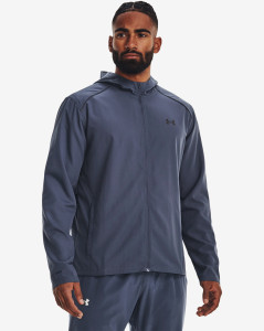 Pánská běžecká bunda Under Armour UA STORM RUN HOODED JACKET-GRY