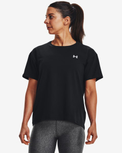 Dámské tričko s krátkým rukávem Under Armour UA Esential Cttn Stretch Tee-BLK