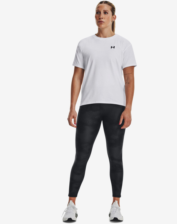 detail Dámské tričko s krátkým rukávem Under Armour UA Esential Cttn Stretch Tee-WHT