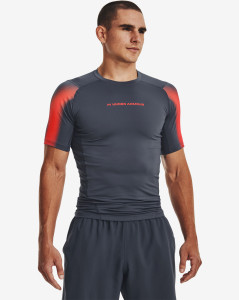 Pánské funkční tričko Under Armour UA HG Armour Novelty SS-GRY