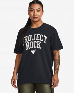 Dámské tričko s krátkým rukávem Under Armour Pjt Rock Hwt Campus T-BLK