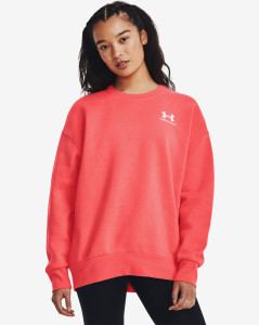 Dámská mikina Under Armour Essential Flc OS Crew-RED