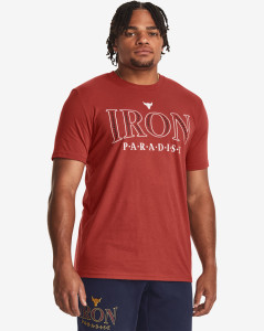 Pánské tričko s krátkým rukávem Under Armour UA PJT ROCK IRON SS-RED