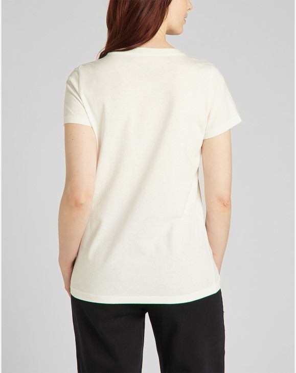detail Dámské tričko s krátkým rukávem Lee GRAPHIC TEE WHITE CANVAS bílé