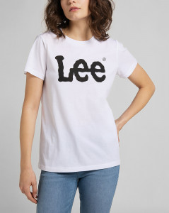 Dámské tričko s krátkým rukávem Lee LOGO TEE WHITE