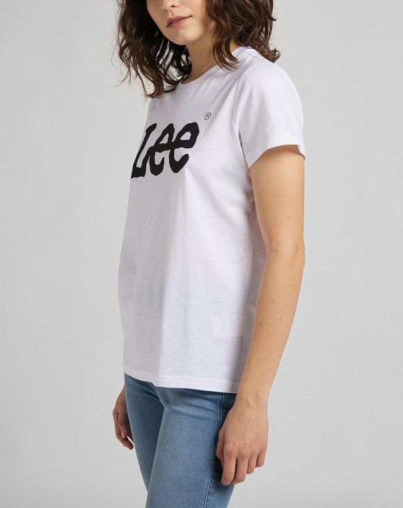 detail Dámské tričko s krátkým rukávem Lee LOGO TEE WHITE