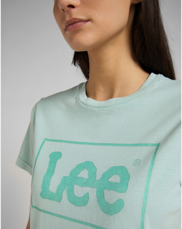 detail Dámské tričko s krátkým rukávem Lee REGULAR GRAPHIC TEE SEA GREEN