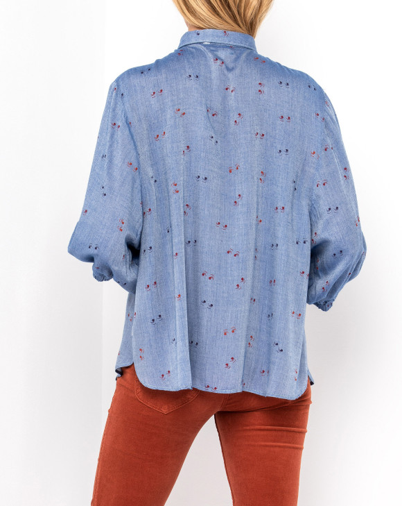 detail BELL SLEEVE SHIRT BEYOND BLUE