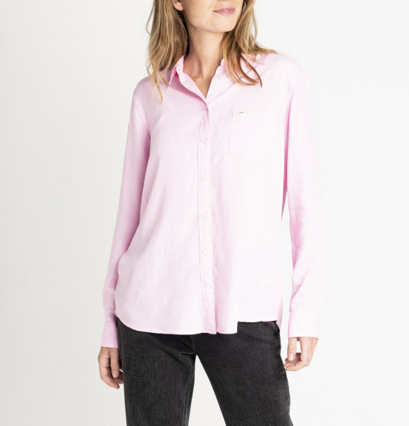 detail ONE POCKET SHIRT FROST PINK