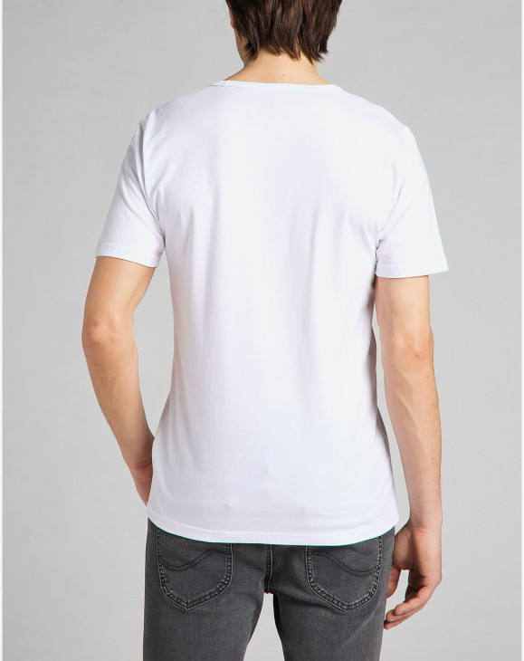 detail Pánské tričko s krátkým rukávem Lee SS TONAL LOGO TEE WHITE bílé