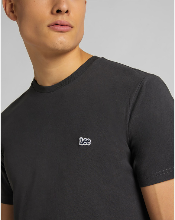 detail Pánské tričko s krátkým rukávem Lee SS PATCH LOGO TEE WASHED BLACK