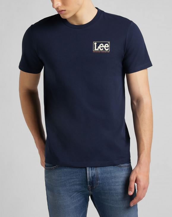 detail Pánské tričko s krátkým rukávem Lee SQUARED LEE TEE NAVY
