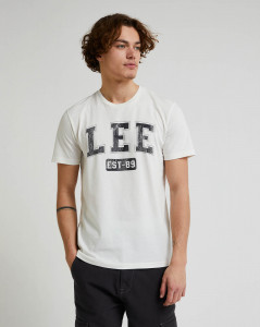 Pánské tričko s krátkým rukávem Lee LEE TEE OFF WHITE
