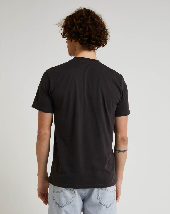 detail Pánské tričko s krátkým rukávem Lee LEE TEE WASHED BLACK