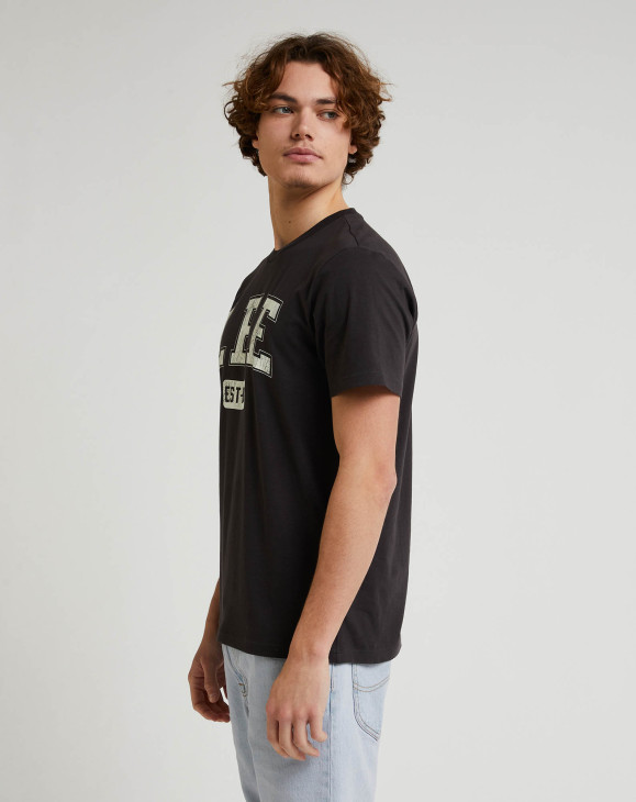 detail Pánské tričko s krátkým rukávem Lee LEE TEE WASHED BLACK