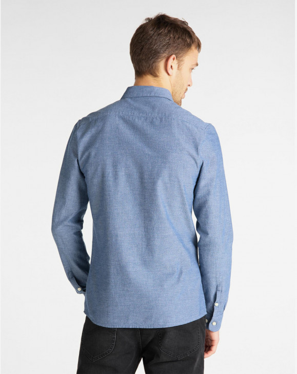 detail SLIM BUTTON DOWN WASHED BLUE