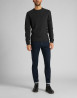 náhled BASIC TEXTURED CREW DARK GREY MELE