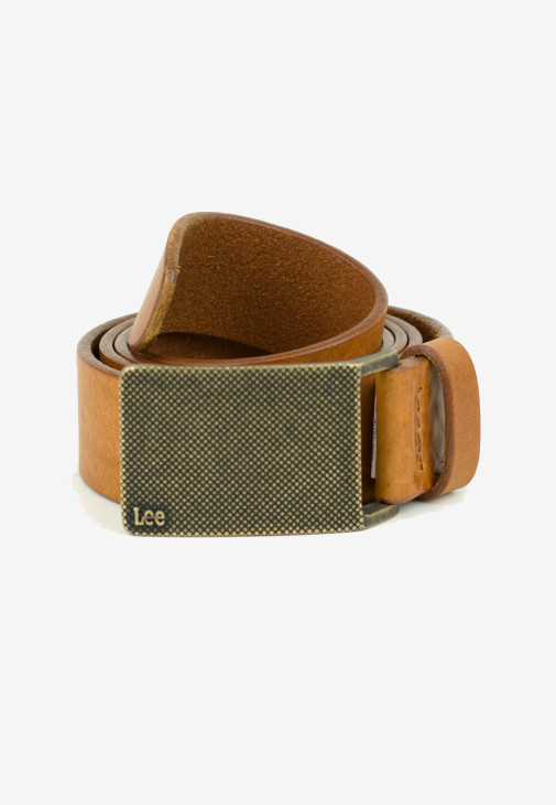 detail BUCKLE BELT DARK COGNAC