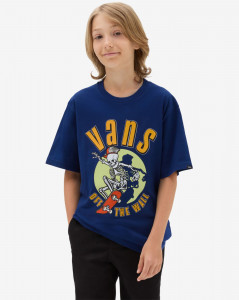 Chlapecké tričko s krátkým rukávem Vans SPOTLIGHT SKELETON Blue Depths