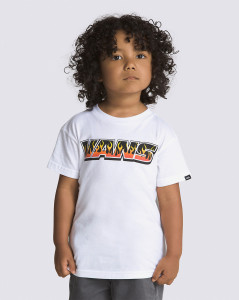 Dětské tričko s krátkým rukávem Vans UP IN FLAMES SS White