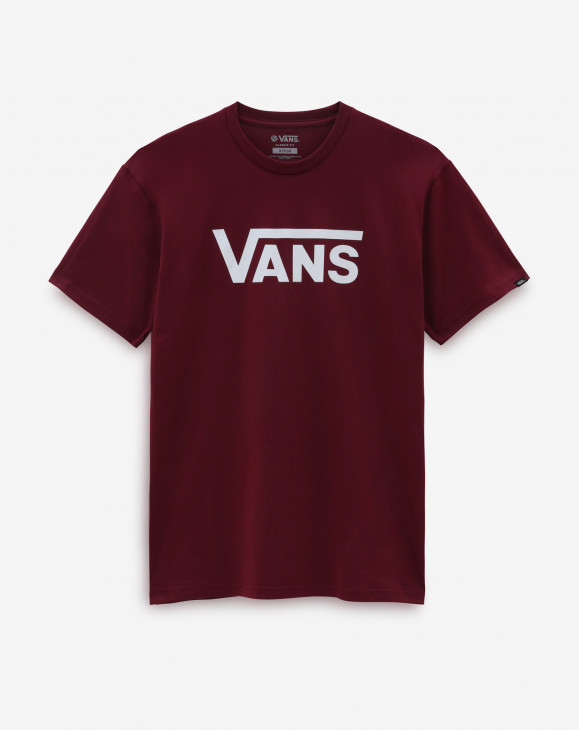 detail Pánské tričko s krátkým rukávem Vans MN VANS CLASSIC Burgundy/White