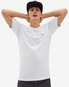 Pánské tričko s krátkým rukávem Vans MN LEFT CHEST LOGO T White/Black
