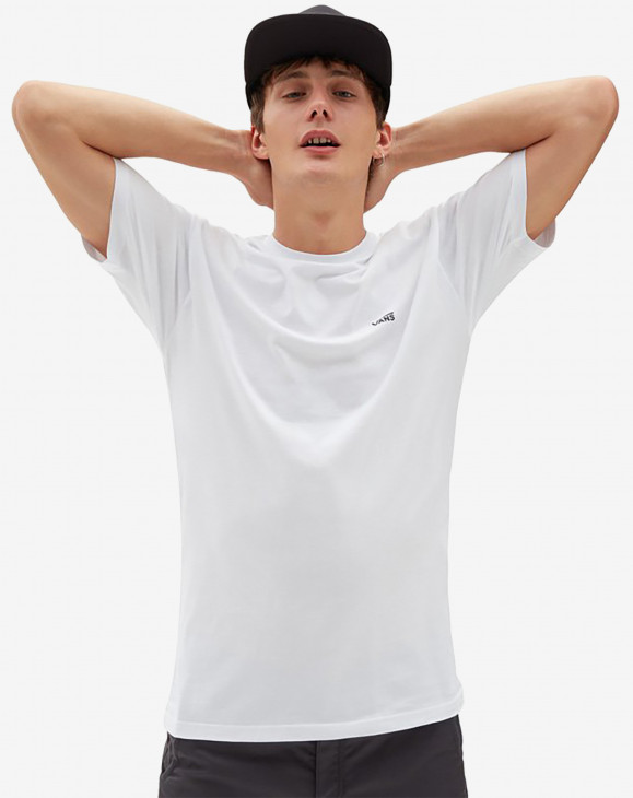 detail Pánské tričko s krátkým rukávem Vans MN LEFT CHEST LOGO T White/Black