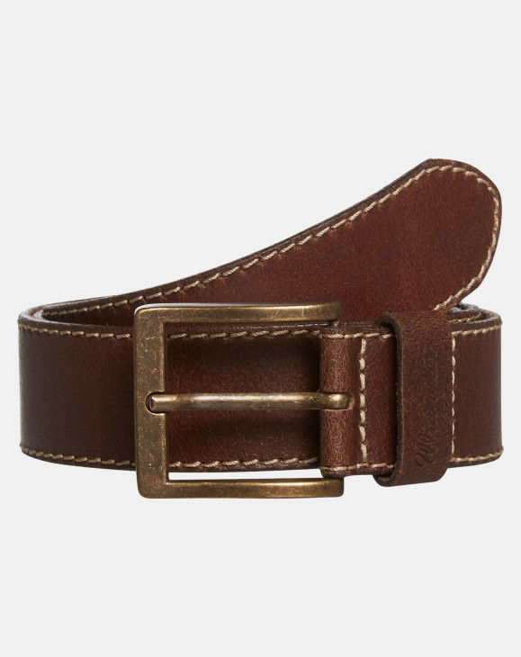 detail Pánský pásek Wrangler STITCHED BELT BROWN