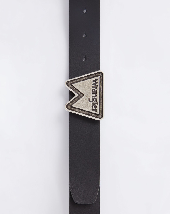 detail Pánský pásek Wrangler FESTIVAL LOGO BELT BLACK