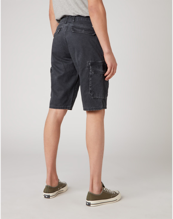 detail CARGO SHORT FADED BLACK