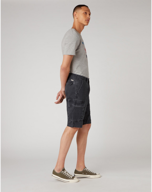 detail CARGO SHORT FADED BLACK