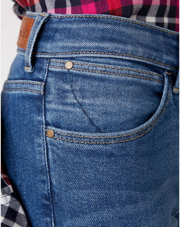 detail Dámské džíny Wrangler SKINNY AIR BLUE