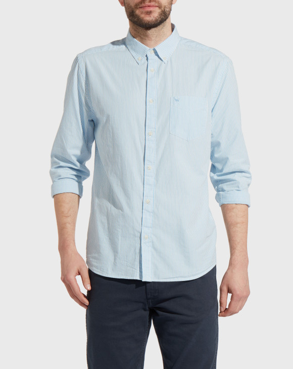 detail LS 1PKT BUTTON DOWN NIAGARA BLUE