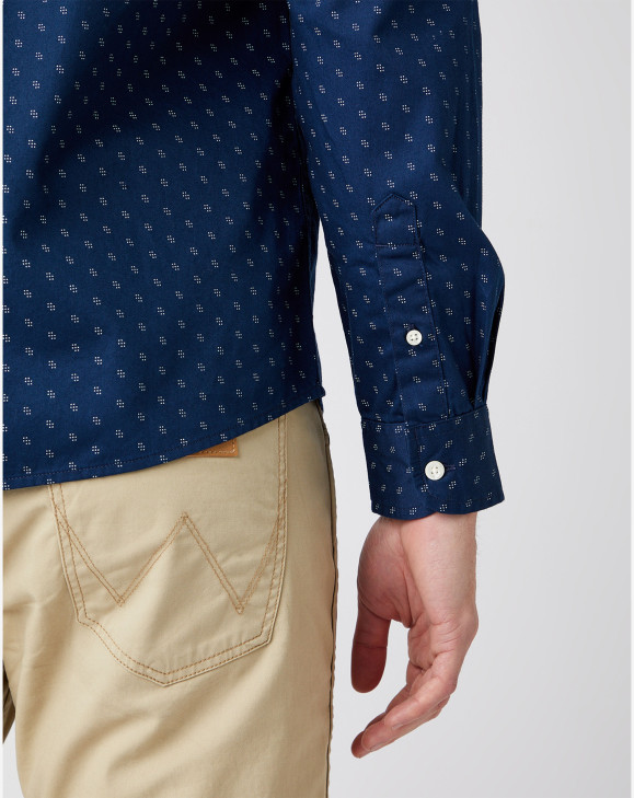 detail LS 1PKT BUTTON DOWN NAVY