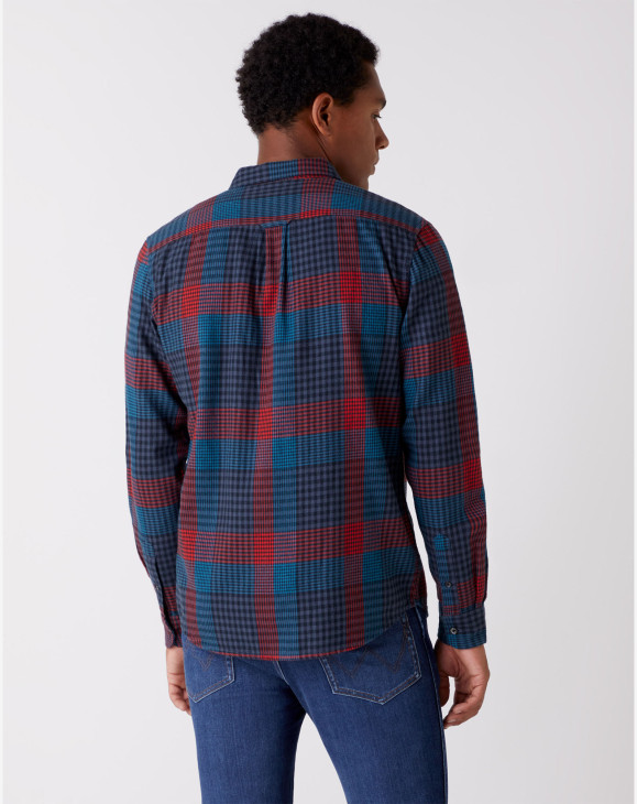 detail LS 2 POCKET FLAP SHI MOROCCAN BLUE