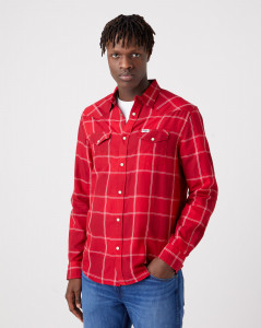 Pánská košile Wrangler WESTERN SHIRT FORMULA RED