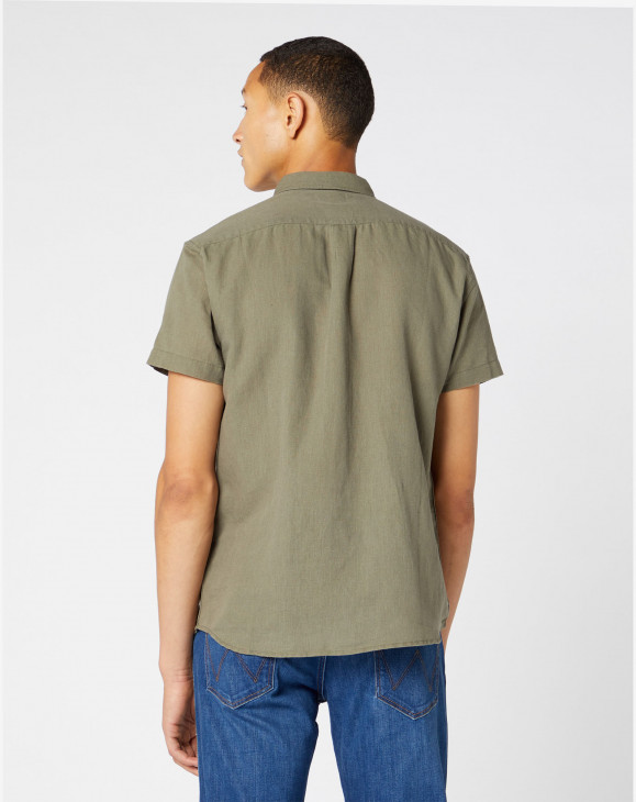 detail SS 1 PKT SHIRT DUSTY OLIVE