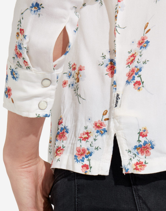 detail FLOWER SHIRT OFFWHITE