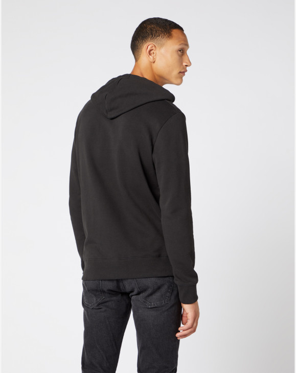 detail WRANGLER HOODIE FADED BLACK