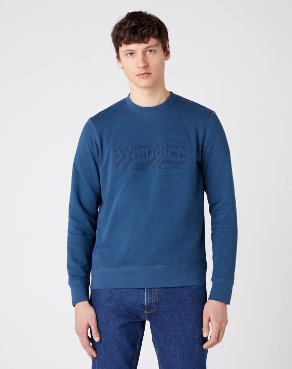 detail TONAL LOGO SWEAT DARK BLUE TEAL