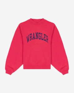 Dámská mikina Wrangler CREW SWEATSHIRT RASPBERRY WINE