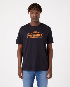 Pánské tričko s krátkým rukávem Wrangler WRANGLER TEE BLACK