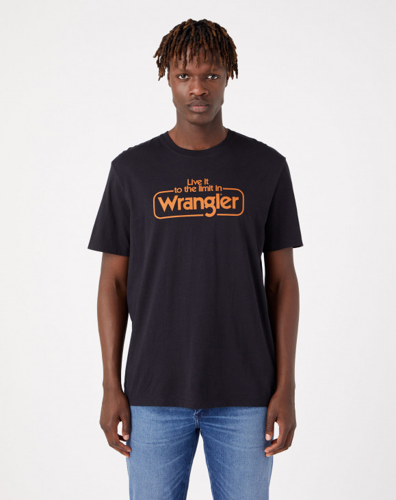 detail Pánské tričko s krátkým rukávem Wrangler WRANGLER TEE BLACK