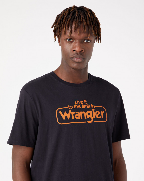 detail Pánské tričko s krátkým rukávem Wrangler WRANGLER TEE BLACK