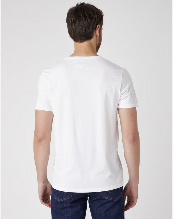 detail Pánské tričko s krátkým rukávem Wrangler SS BOX LOGO TEE WHITE