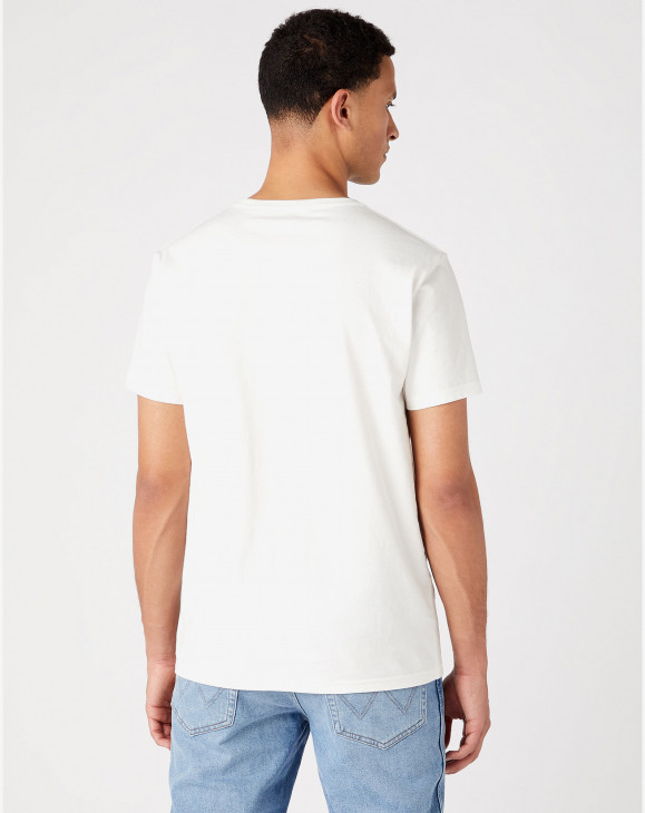 detail Pánské tričko s krátkým rukávem Wrangler 75TH ANNI TEE SNOW WHITE