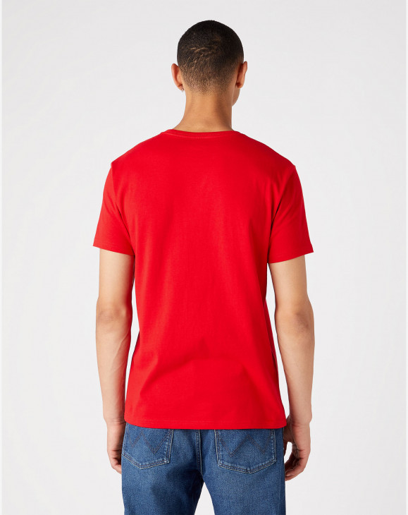 detail Pánské tričko s krátkým rukávem Wrangler 75TH ANNI TEE CHINESE RED