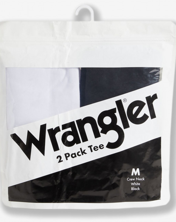 detail Pánské tričko s krátkým rukávem Wrangler 2 PACK TEE BLACK