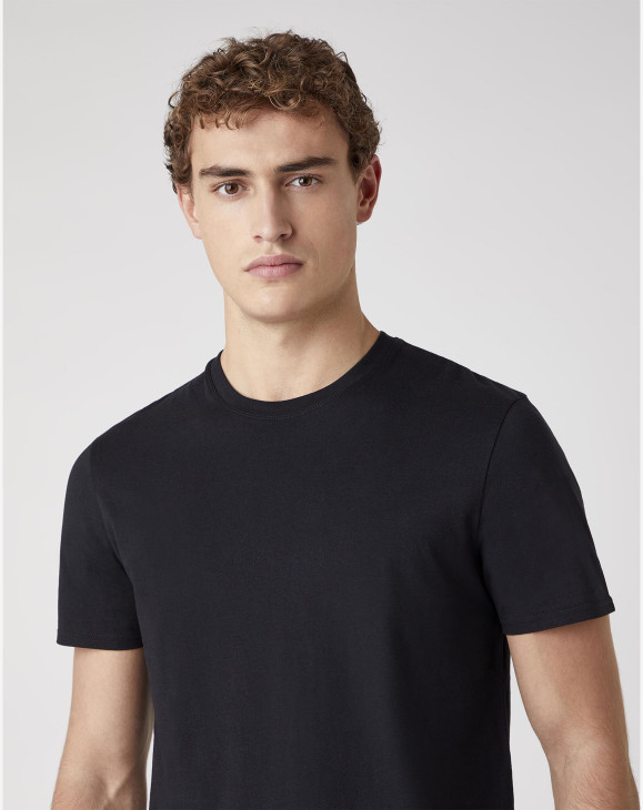 detail Pánské tričko s krátkým rukávem Wrangler SS 2 PACK TEE BLACK