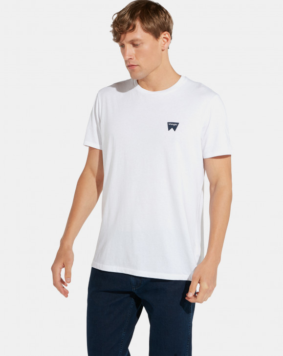 detail Pánské tričko s krátkým rukávem Wrangler SS SIGN OFF TEE WHITE